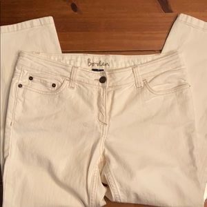 Boden white cropped jeans